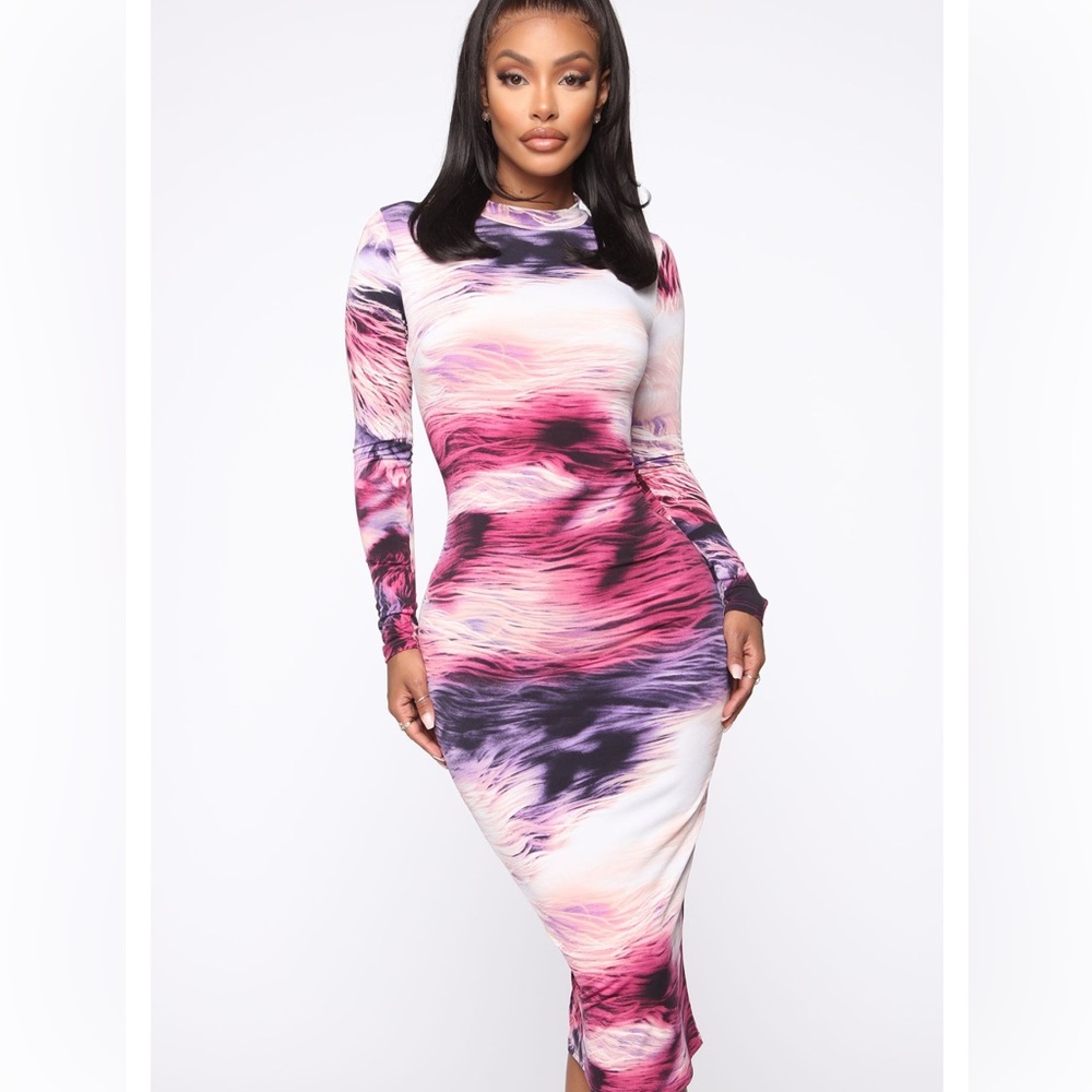Purple MIDI dress